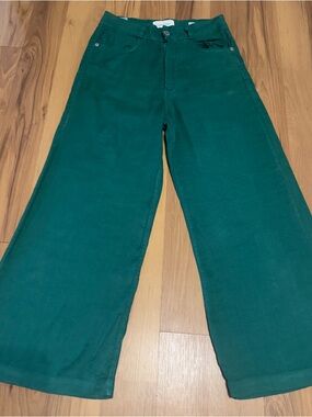 Dear John (Audrey) Linen Blend Green Pants Sz 26